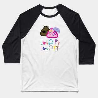 Poo & Icecream Loving Couple Baseball T-Shirt